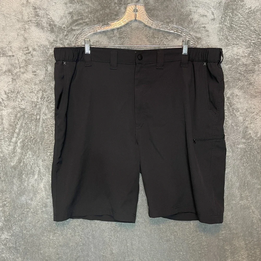 Wrangler Mens Size 46 Outdoor Performance Quick Dry Zip Cargo Short UPF Black